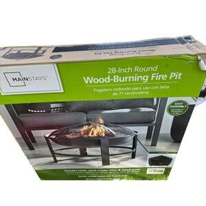 Mainstay Owen Park 28 inch Round Wood Burning Fire Pit